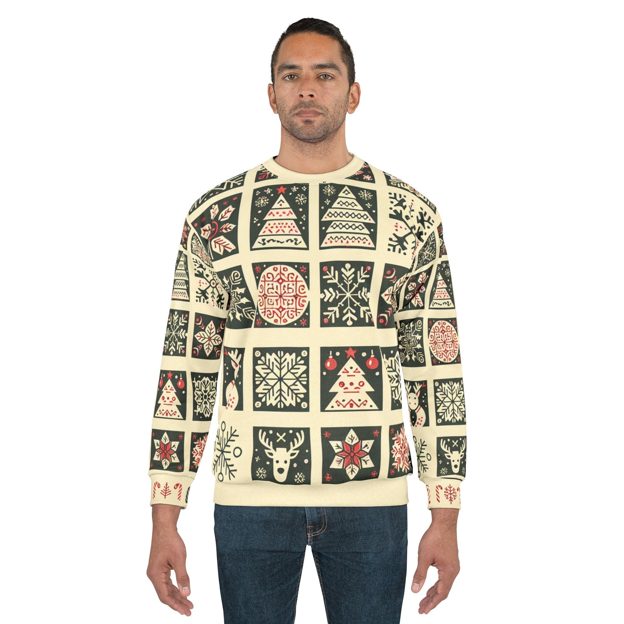 Artistic Christmas Sweatshirt Twinkling Wonderland Design