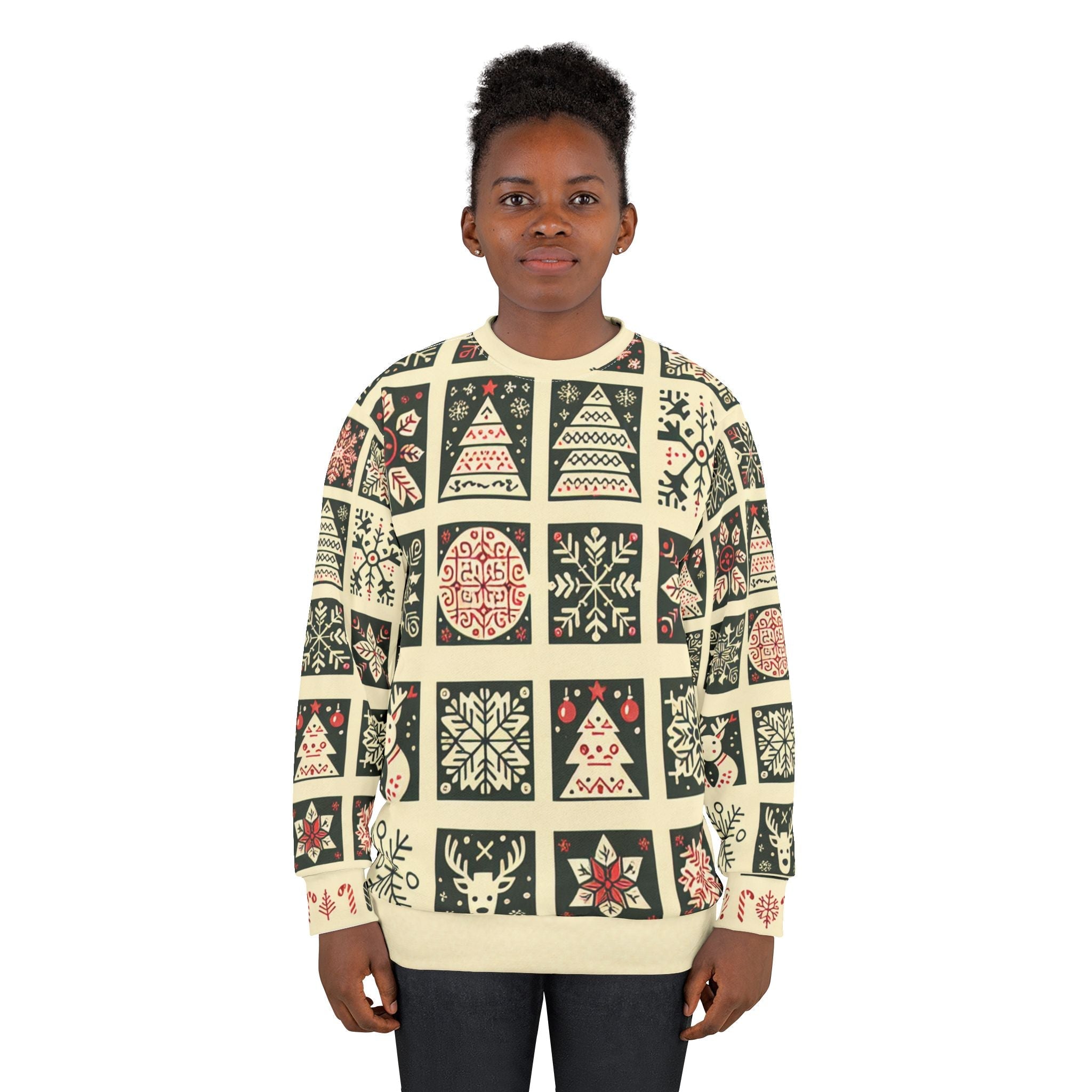 Artistic Christmas Sweatshirt Twinkling Wonderland Design