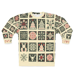 Artistic Christmas Sweatshirt Twinkling Wonderland Design XS