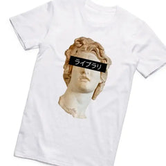 Artistic David Vaporwave T-shirt - Grey / XL - T-Shirt
