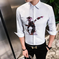 Asian Style Kimono Cap Sleeve Shirt