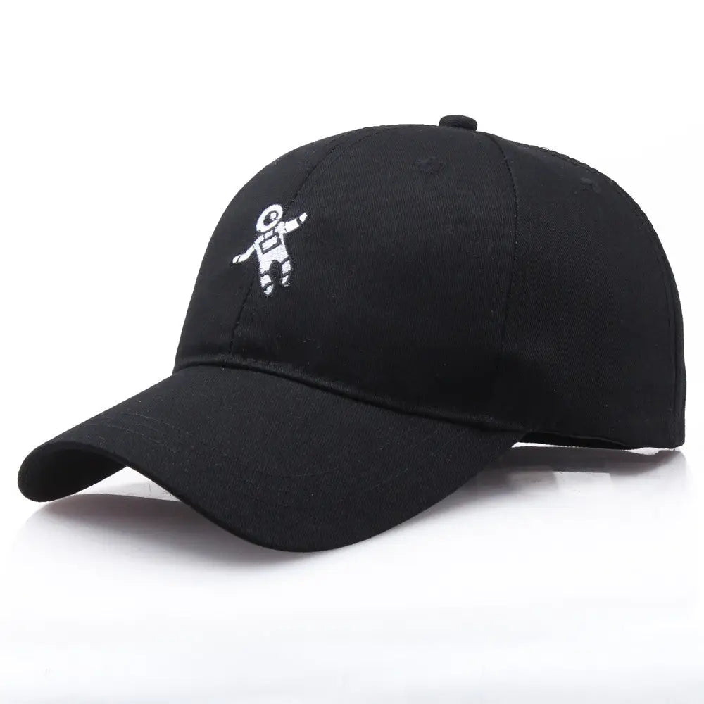 Astronaut Adjustable Baseball Cap - Black