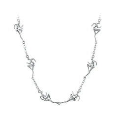 Athlete Dancer Figure Necklace for Jewelry Lovers Silver
