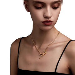 Athlete Human Body Necklace in Sleek Modern Design