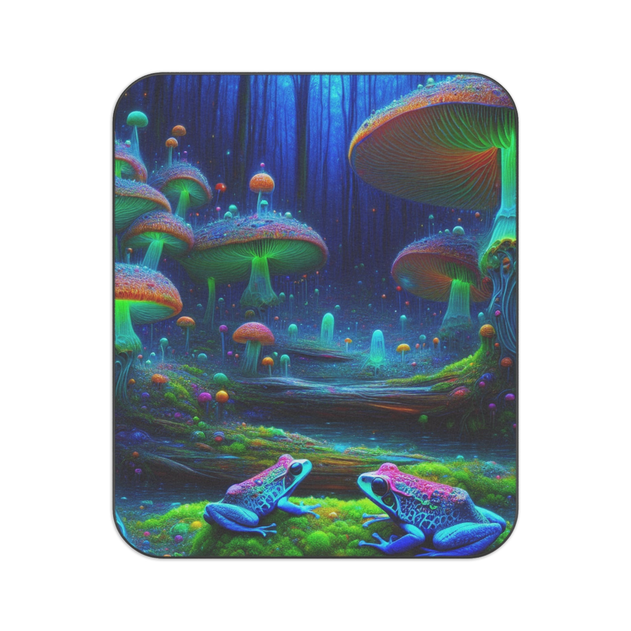 Audrey Neptune - Mushrooms & Frogs Picnic Blanket - 61’