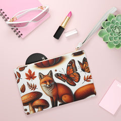 Autumn Amelia Harvest Clutch Bag with Pumpkin and Leaf