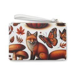 Autumn Amelia Harvest Clutch Bag with Pumpkin and Leaf