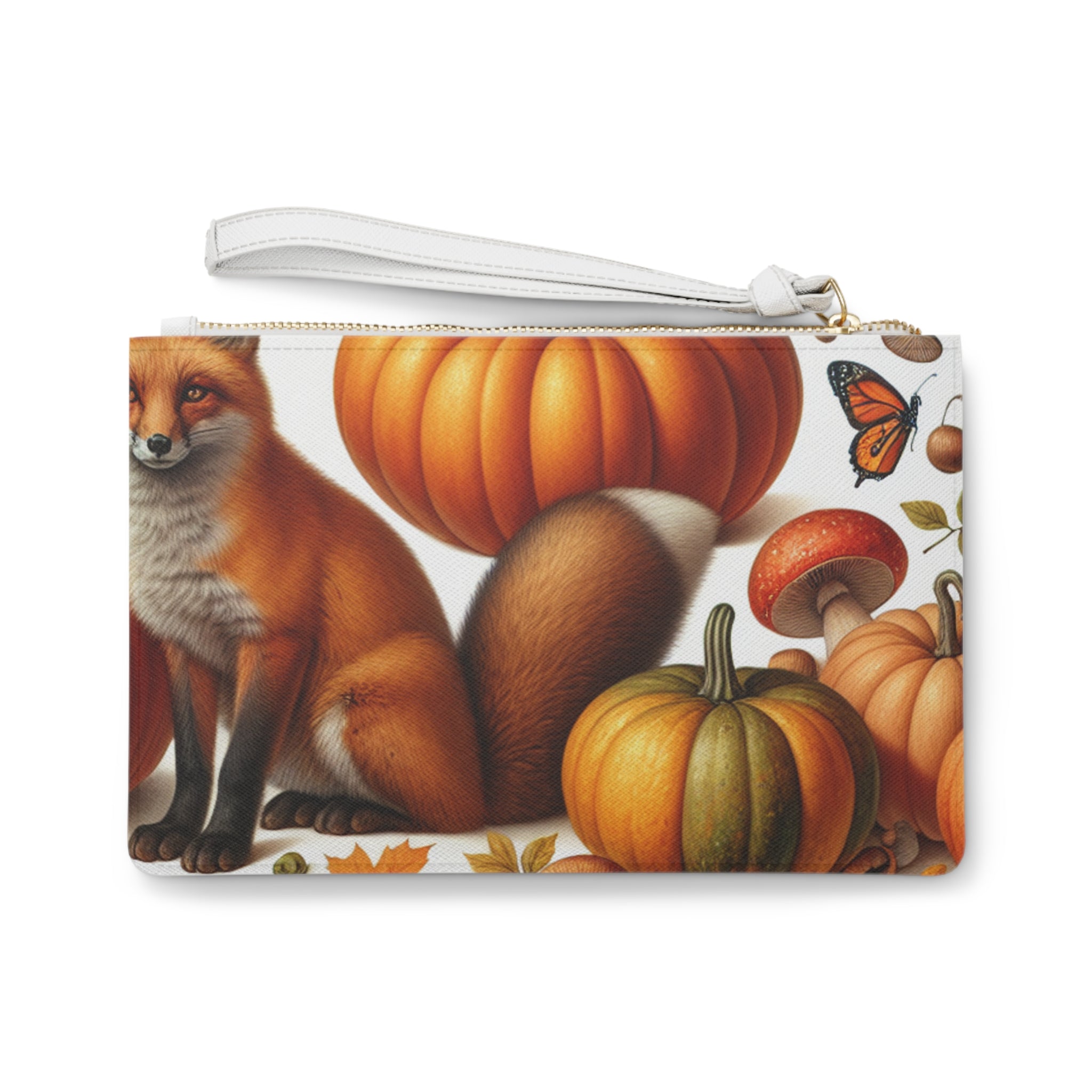 Autumn Avery Travel Clutch Bag with Fall Leaf Design