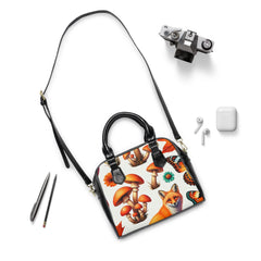 Autumn Blair Shoulder Handbag with Fall Pumpkin Print