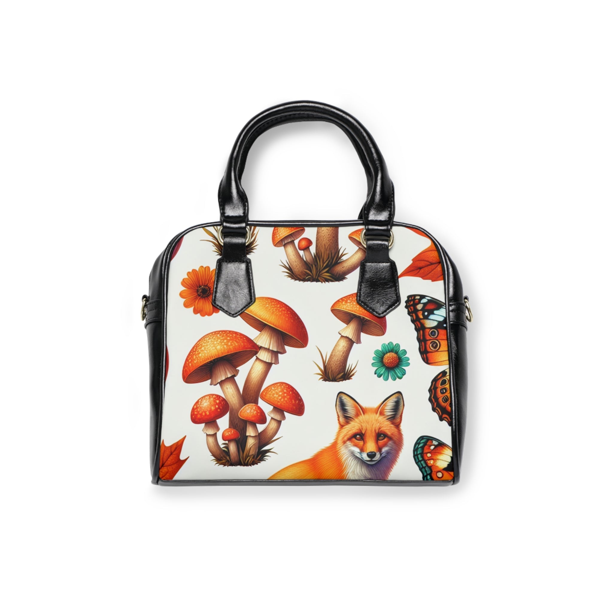 Autumn Blair Shoulder Handbag with Fall Pumpkin Print