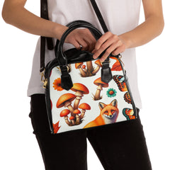 Autumn Blair Shoulder Handbag with Fall Pumpkin Print