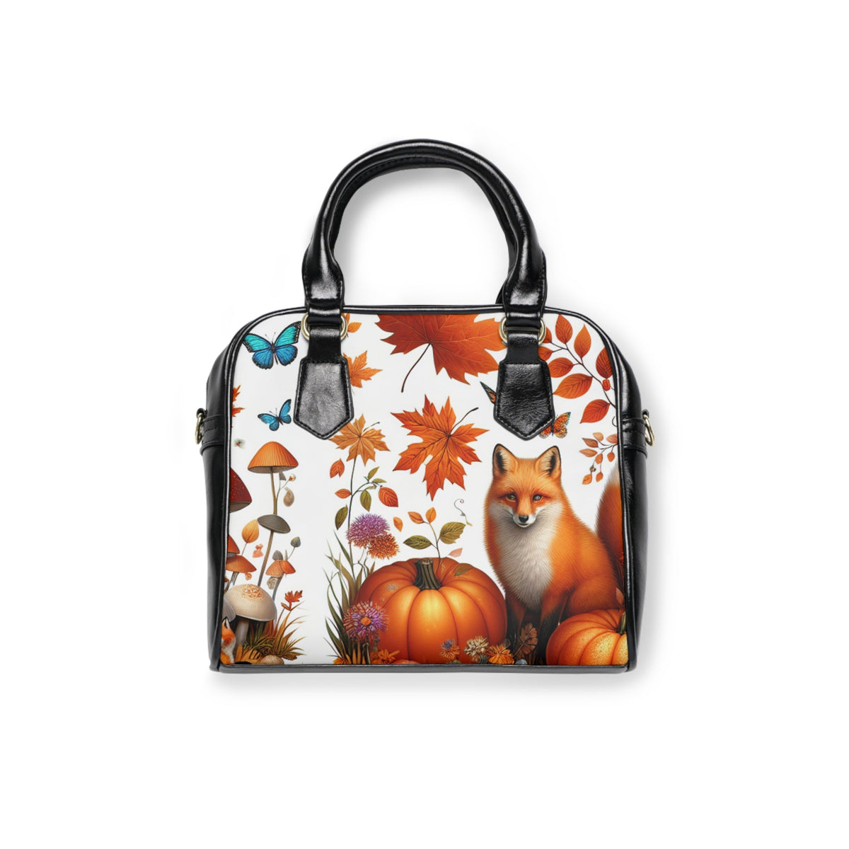 Autumn Fields Shoulder Handbag with Seasonal Designs 9.45’’