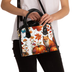 Autumn Fields Shoulder Handbag with Seasonal Designs 9.45’’