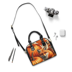 Autumn Goldsworth Shoulder Handbag with Pumpkin Leaf Design