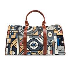 Ava Pentagon - Geometric Travel Bag - 20’ x 12’ / Brown