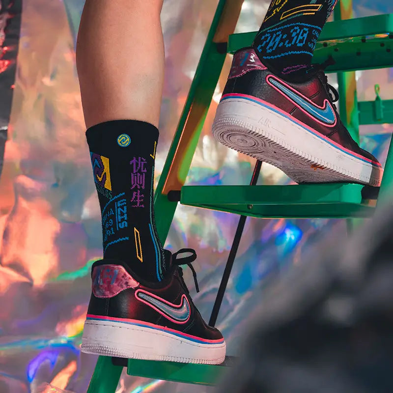 Cyberpunk Socks ALL THE WAY UP