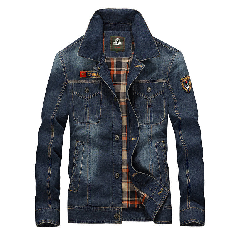 Baggy denim jacket - Dark-Blue / 4XL - Jacket
