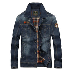 Baggy Denim Jacket Oversized Relaxed Fit Dark-Blue / 4XL