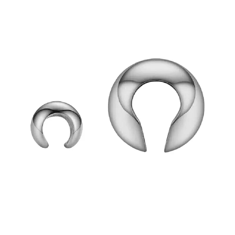 Ball Ear Cuff Clip On Earrings - Silver Set