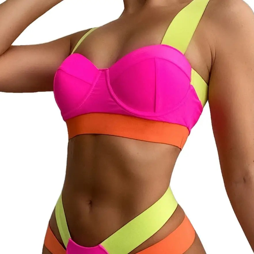 Bandage Bikini Push Up Swimwear