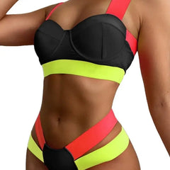 Bandage Bikini Push Up Swimwear