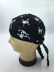 Bandana with Skull Butterfly Print Black X. / One Size