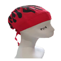 Bandana with Skull Butterfly Print Red / One Size