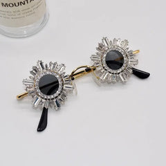 Baroque Style Rhinestone Sunglasses for Women One Size