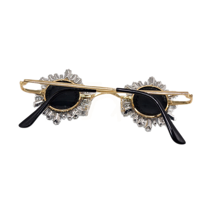 Baroque Style Rhinestone Vintage Sunglasses - One Size /