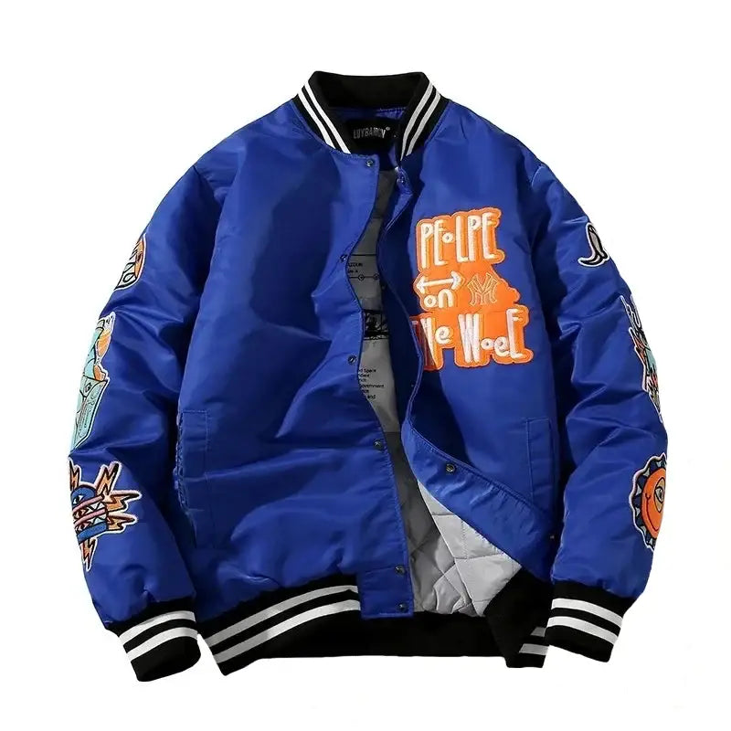 Baseball Cartoon Thick Patch Jacket