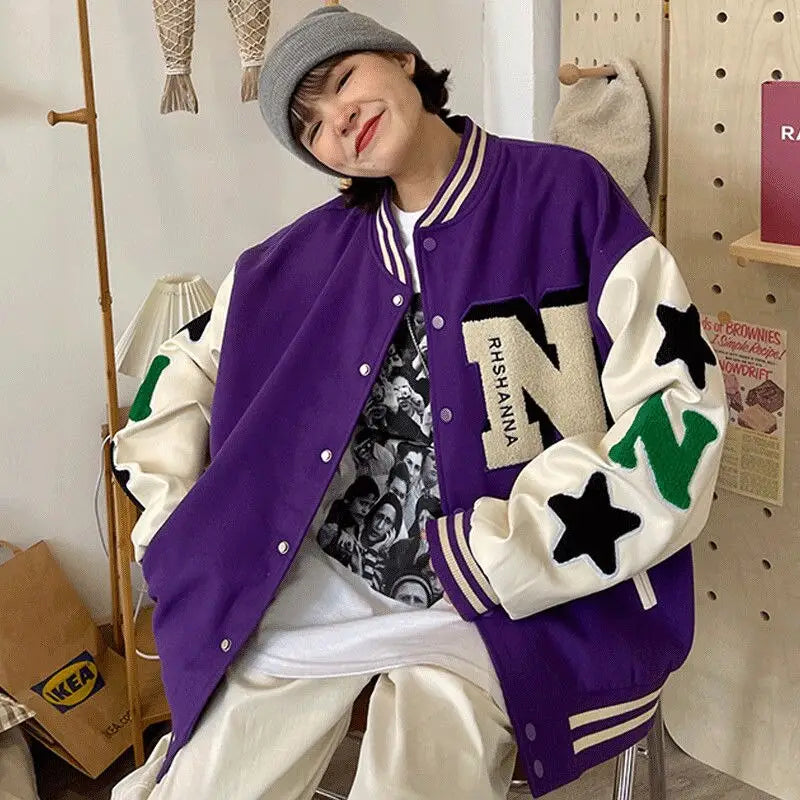 Baseball loose BF embroidery Jacket