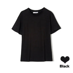 Basic Solid Cotton T-shirt Women