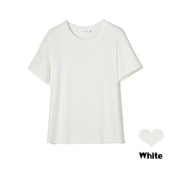 Basic Solid Cotton T-shirt Women