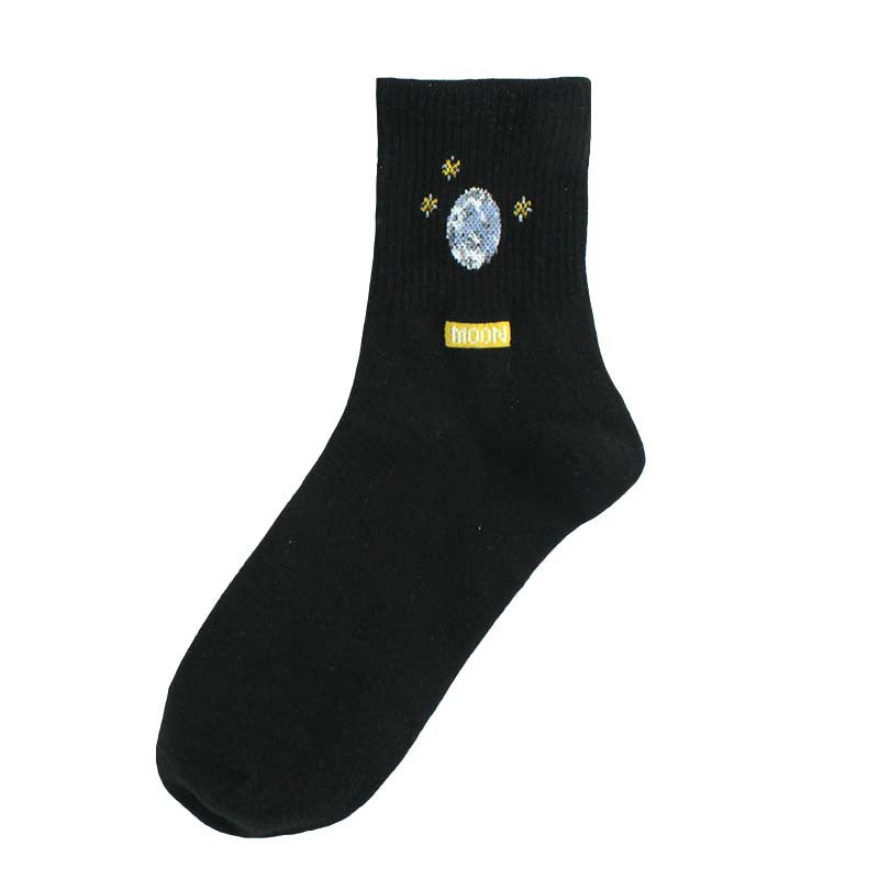 Moon Sun and Planets Socks