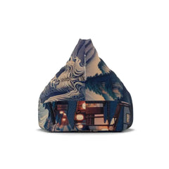 Bean Bag Chair Cover with Enchanted Japanese Folktale Design