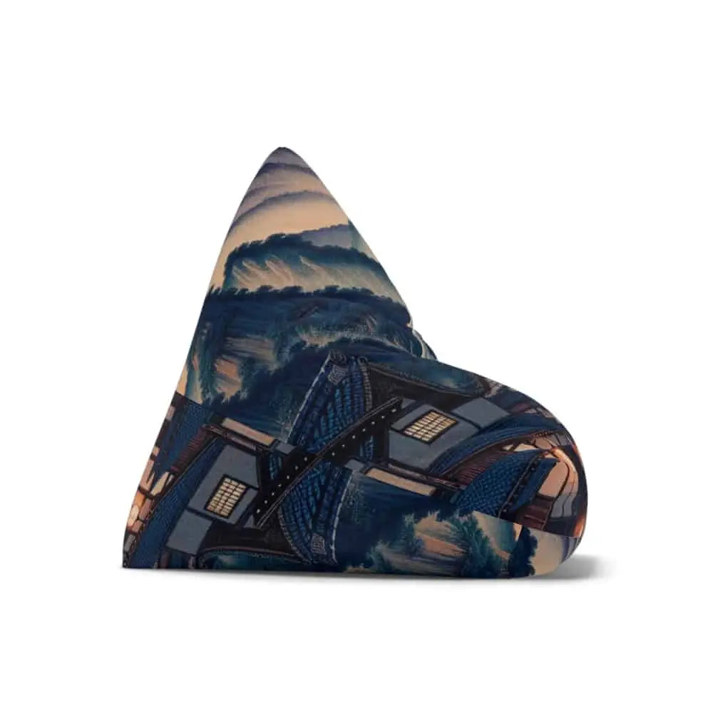 Bean Bag Chair Cover with Enchanted Japanese Folktale Design