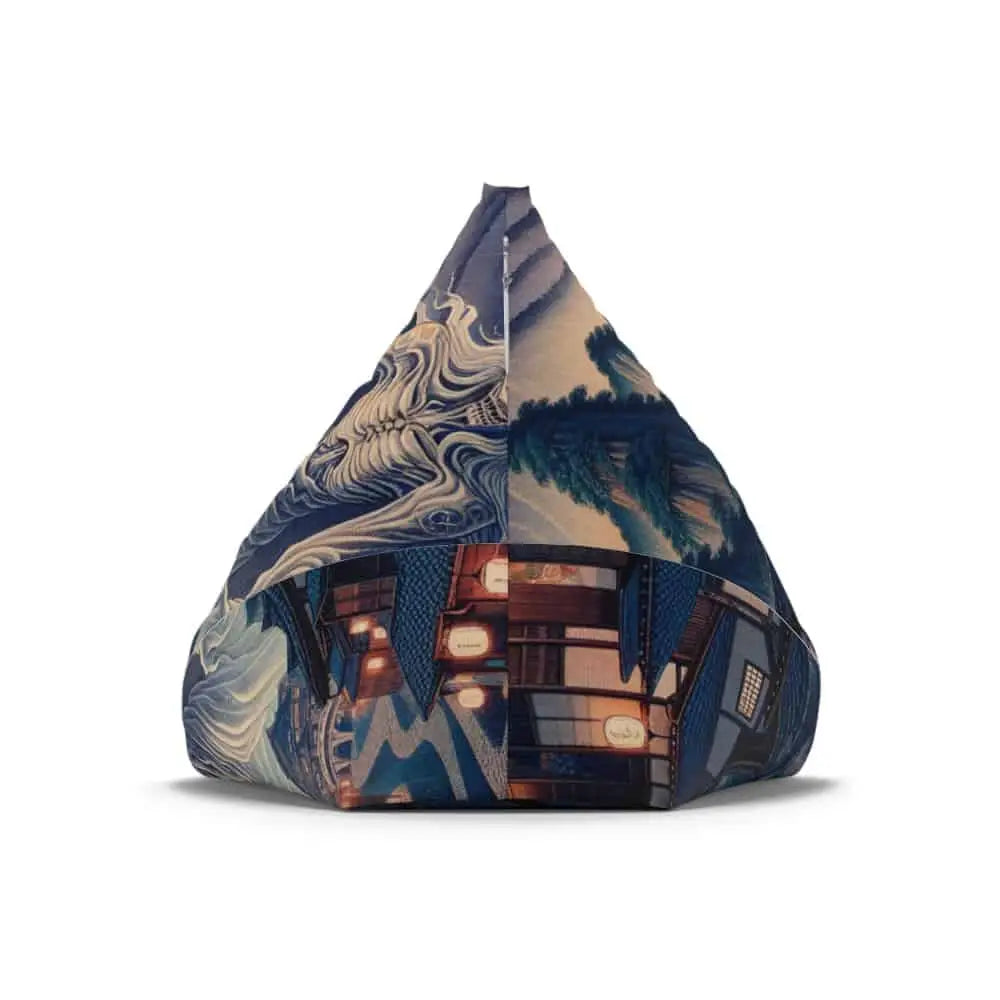 Bean Bag Chair Cover with Enchanted Japanese Folktale Design