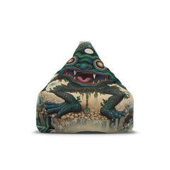 Bean Bag Chair Cover with Kappa Yokai Bamboo Forest Design