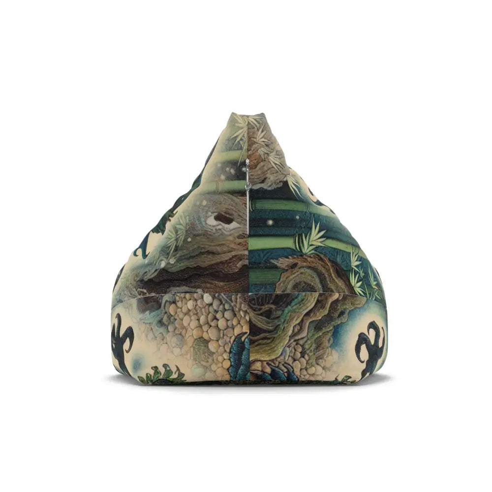 Bean Bag Chair Cover with Kappa Yokai Bamboo Forest Design