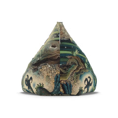 Bean Bag Chair Cover with Kappa Yokai Bamboo Forest Design