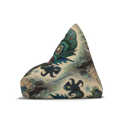 Bean Bag Chair Cover with Kappa Yokai Bamboo Forest Design