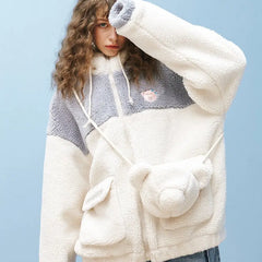 Bear Thick Cotton Padded Coat for Winter Warmth