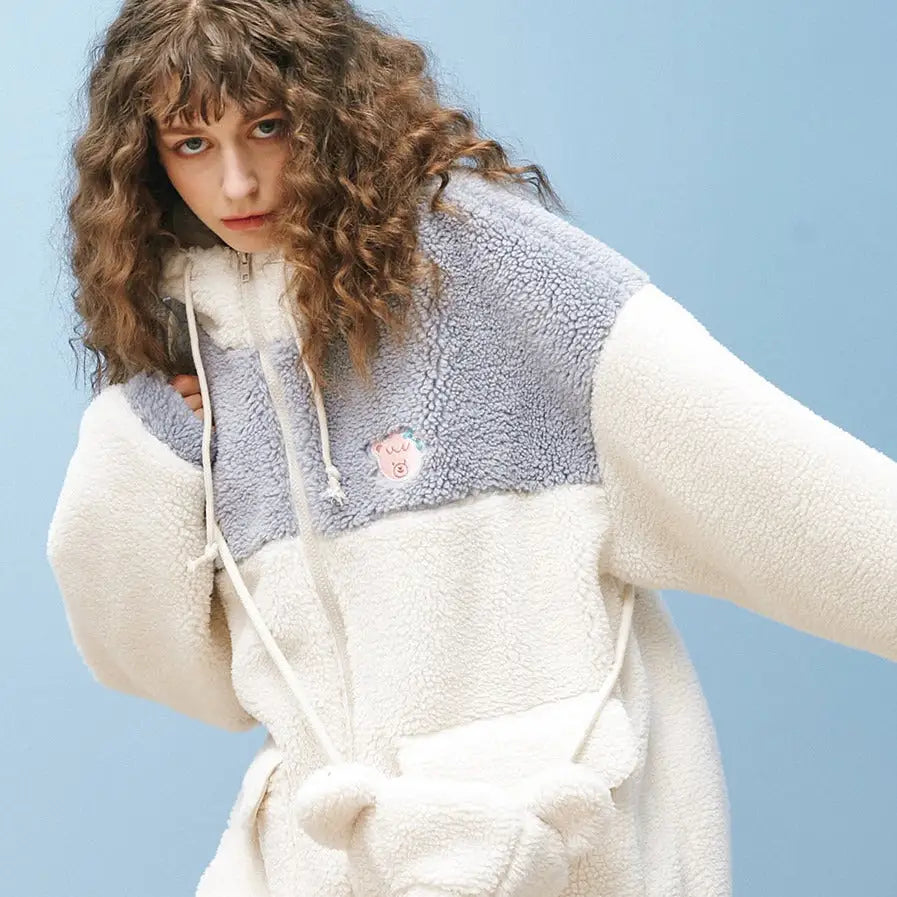 Bear Thick Cotton Padded Coat for Winter Warmth