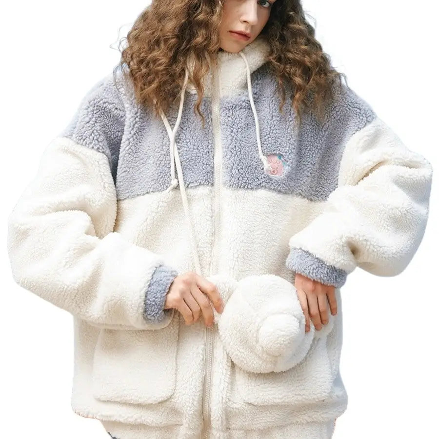 Bear Thick Cotton Padded Coat for Winter Warmth