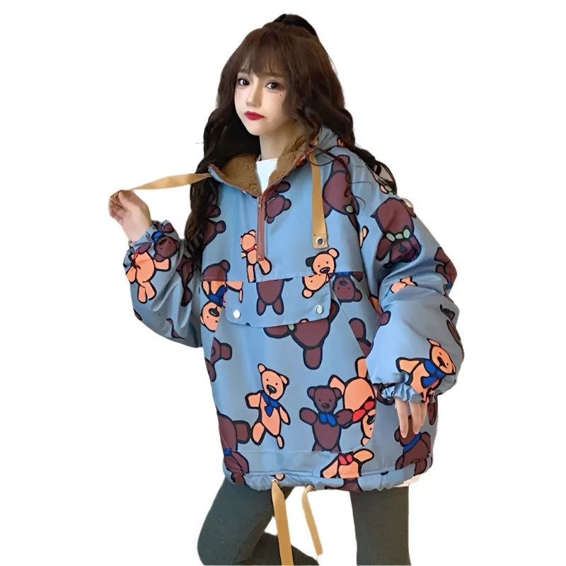 Bears Oversized Loose Hoodie