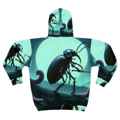 Beetle Knight Hoodie with Armored Insectoid Design