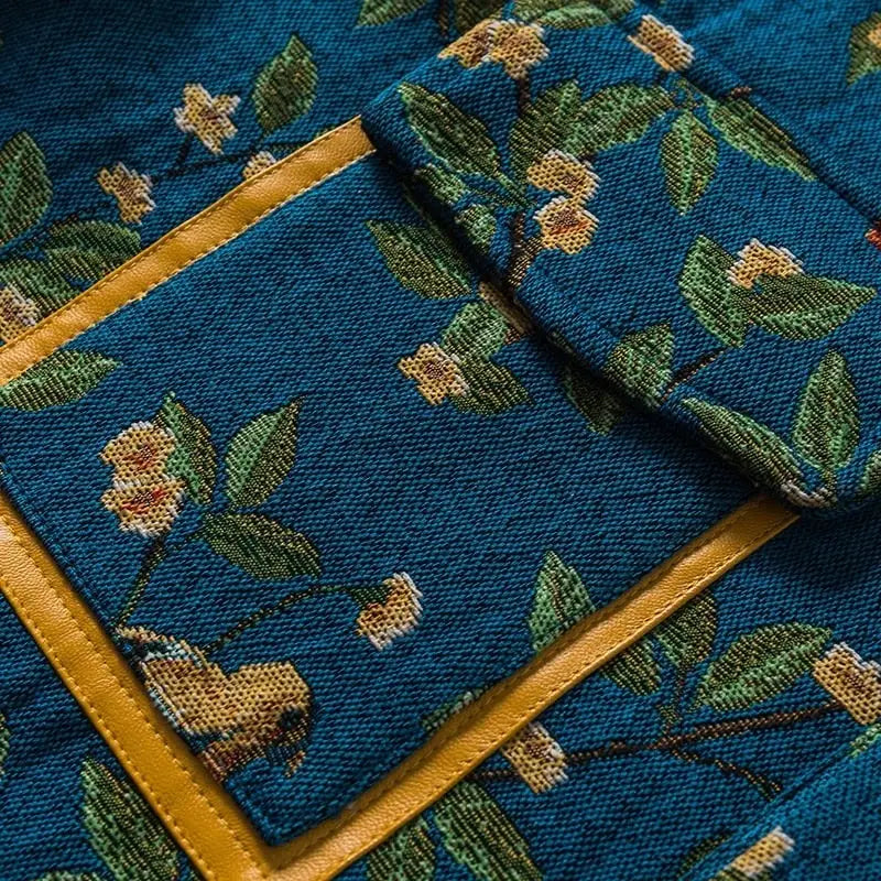 Bestuff Flower Bird Embroidered Jacket