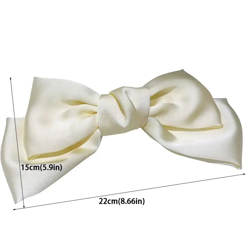 Big Bow Two-Layer Satin Hairpins