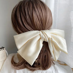 Big Bow Two-Layer Satin Hairpins for Stylish Hairstyles