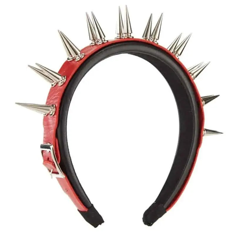 Big Stud Rivet Headband for Bold Everyday Style Red